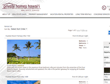 Tablet Screenshot of bookings.privatehomeshawaii.com